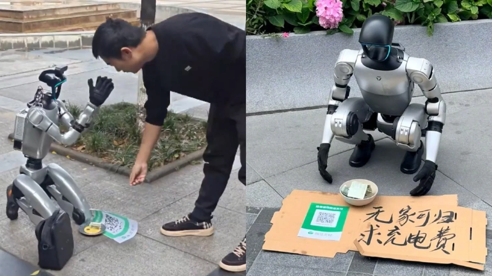 机器人街上行乞 跪地求捐电费 — 封面
