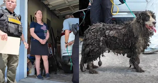 严重动物虐待！边境牧羊犬全身毛变黑、结块「满屋粪尿」生活环境恶劣 配图