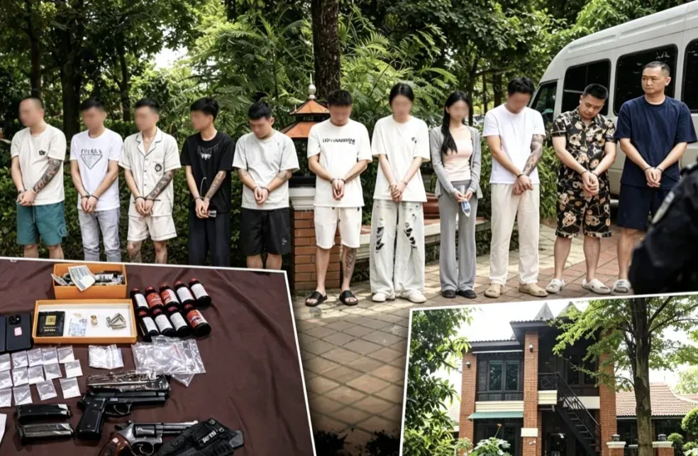 老挝万象突袭两处窝点！12名中国人涉网赌被抓 — 正文配图