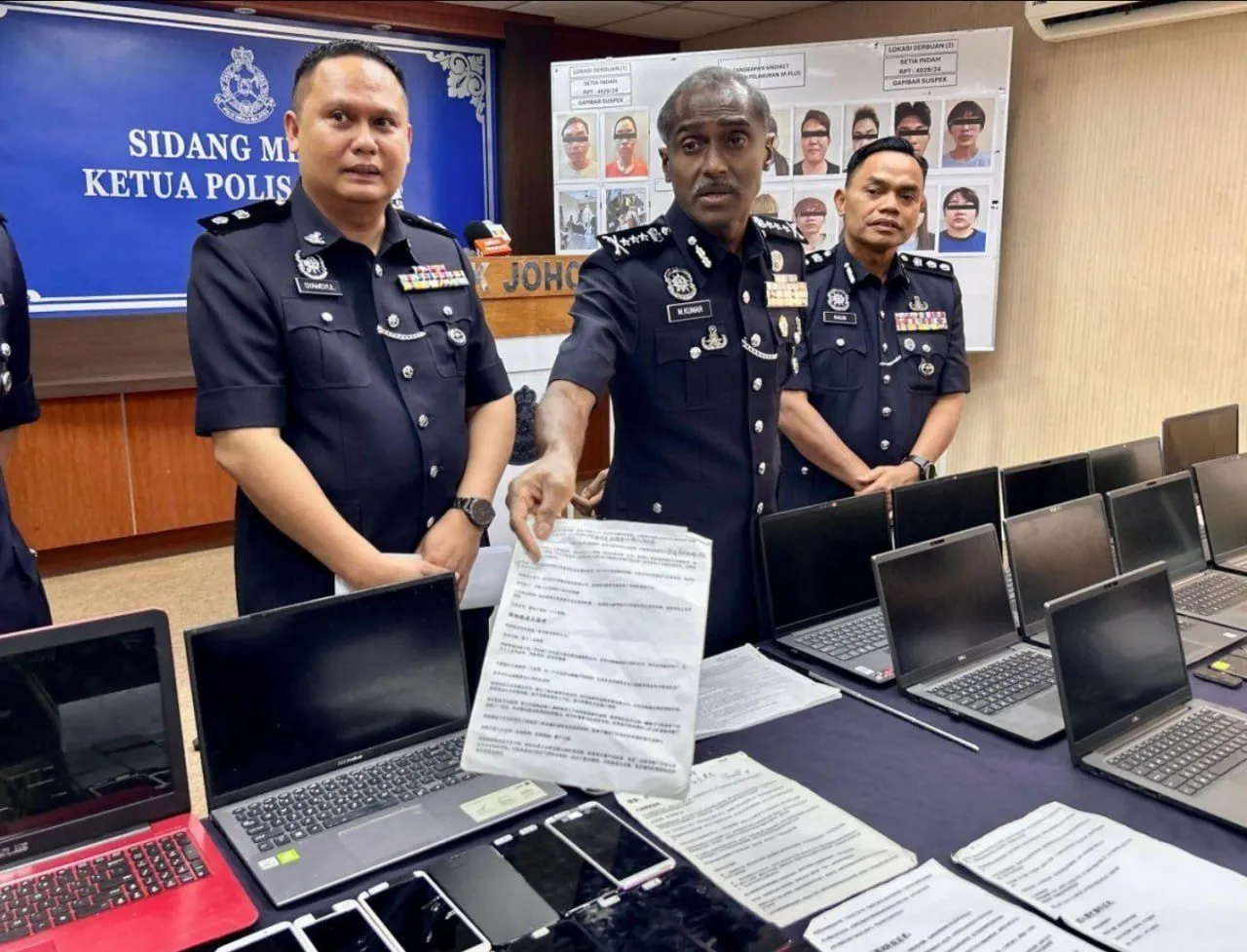 马来西亚警方连破4起跨境诈骗案,14名中国籍人员被捕 — 正文配图
