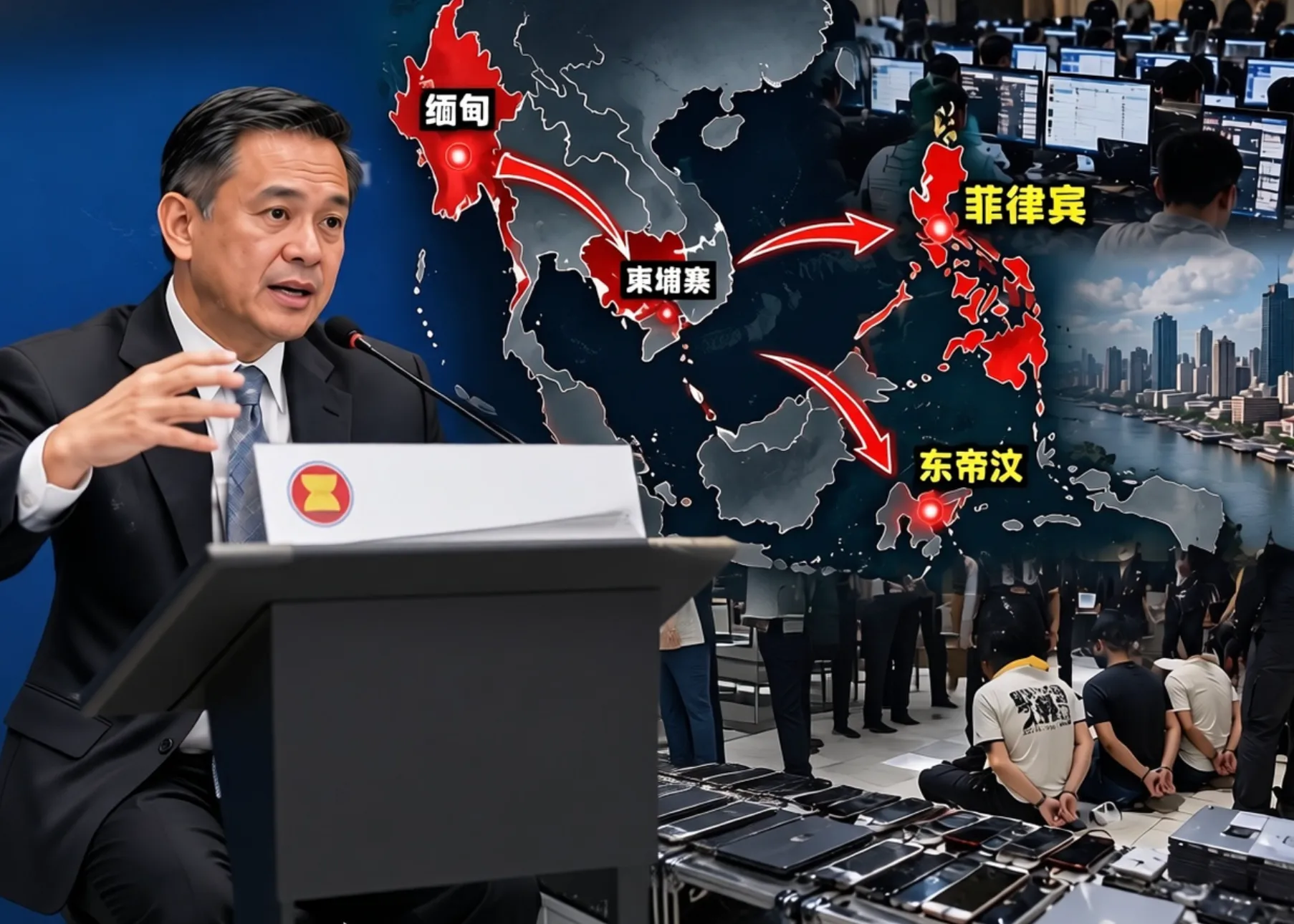 东盟发出警告！菲律宾成电诈热点，诈骗窝点正向多国转移