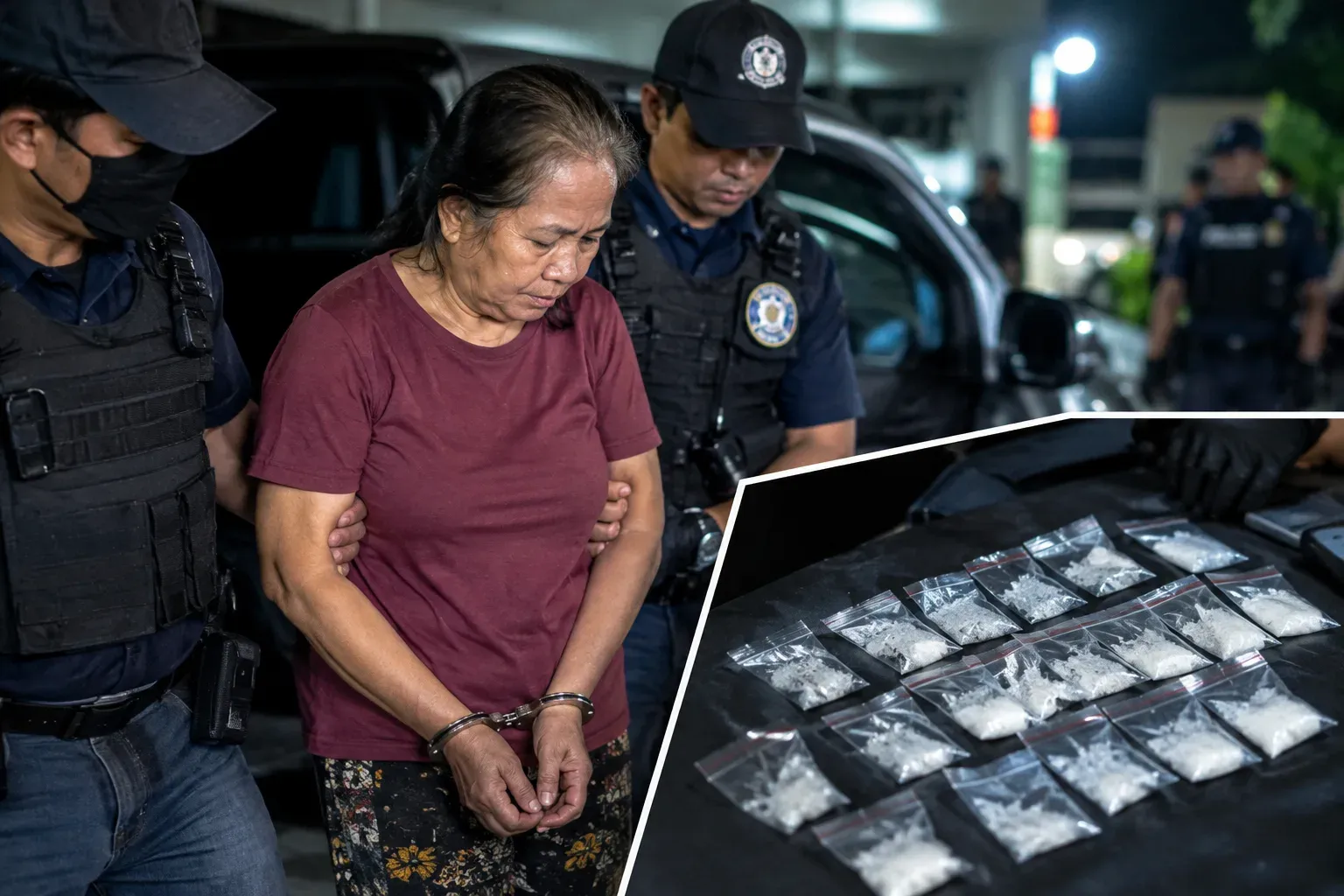 菲律宾61岁老妇涉毒被捕！警方查获价值19万比索冰毒 — 封面
