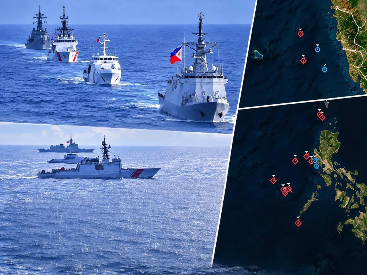 菲美日舰艇联合航行，中国海警船现身相关海域引关注