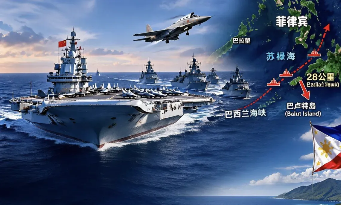 中国航母编队现身菲律宾南部！菲海军一路跟踪监视 — 封面
