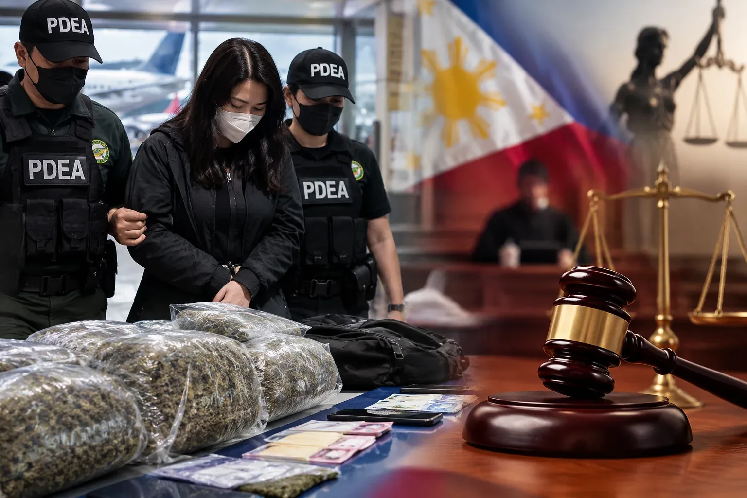 菲律宾机场查获13公斤大麻！泰国女毒贩被判终身监禁 — 封面